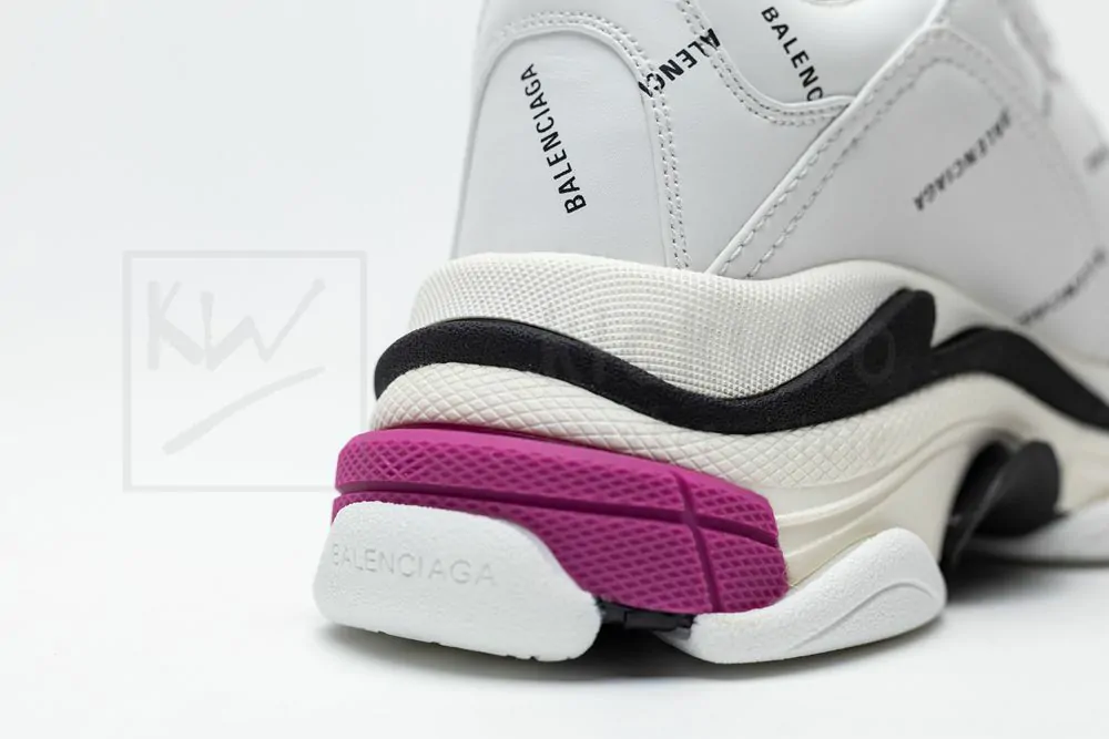 Balenciaga Wmns Triple S 'White Black Fuchsia' - Image 8