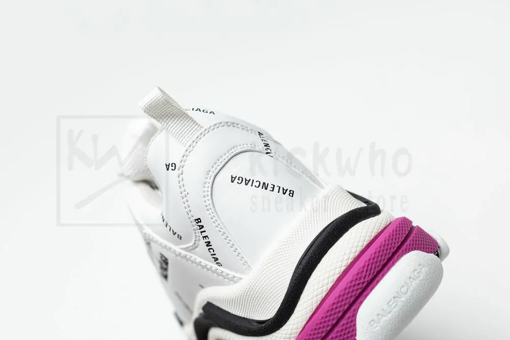 Balenciaga Wmns Triple S 'White Black Fuchsia' - Image 10