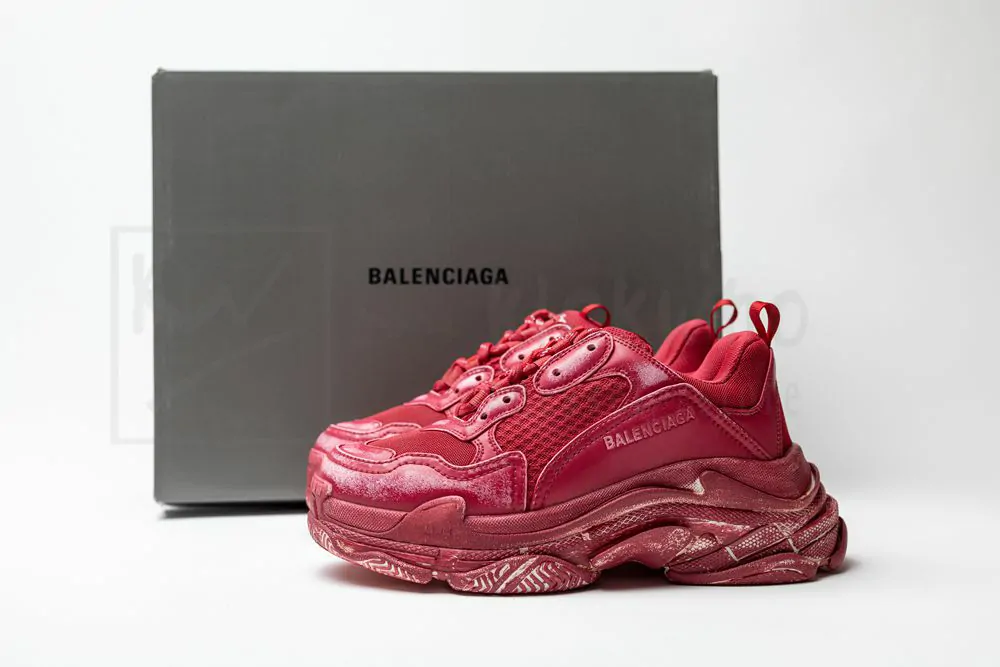Balenciaga Triple S Sneaker 'Dark Red' - Image 4
