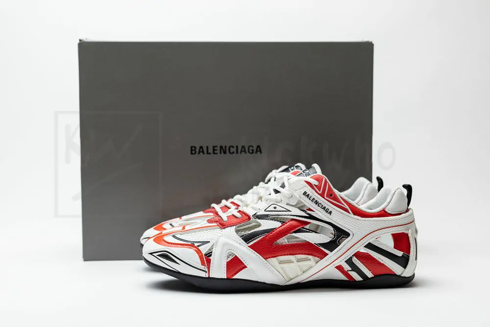 Balenciaga Wmns Drive Sneaker 'Red White' - Image 4