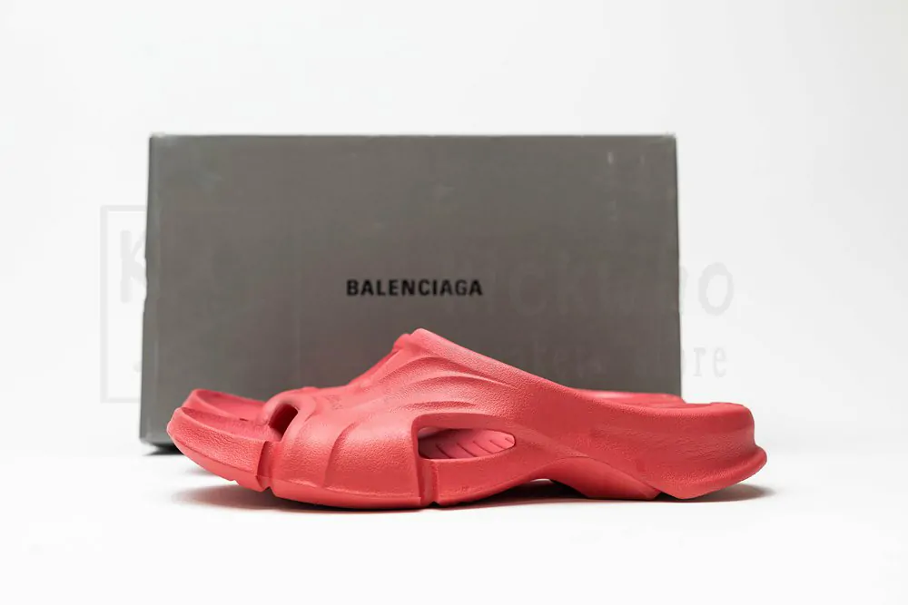Balenciaga Mold Slide Sandal Red - Image 4