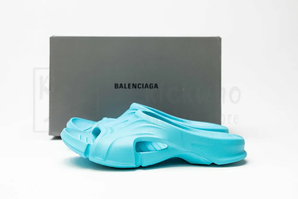 Balenciaga Mold Slide Sandal Blue - Image 4