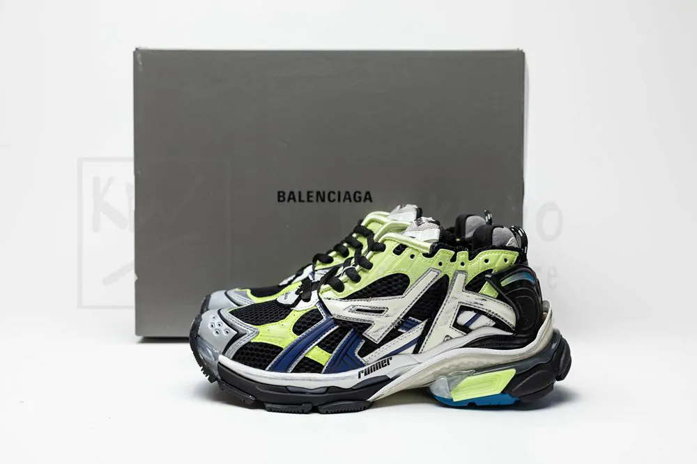 Balenciaga Runner Green Blue Black Grey - Image 4