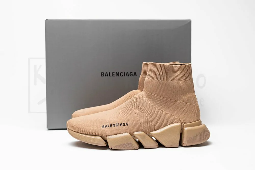 Balenciaga Wmns Speed 2.0 Sneaker Lotus root powder' - Image 4