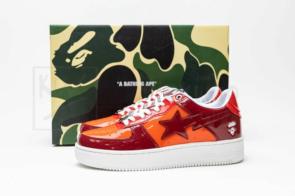 Bapesta Low M1 Color Camo Combo - Red - Image 4
