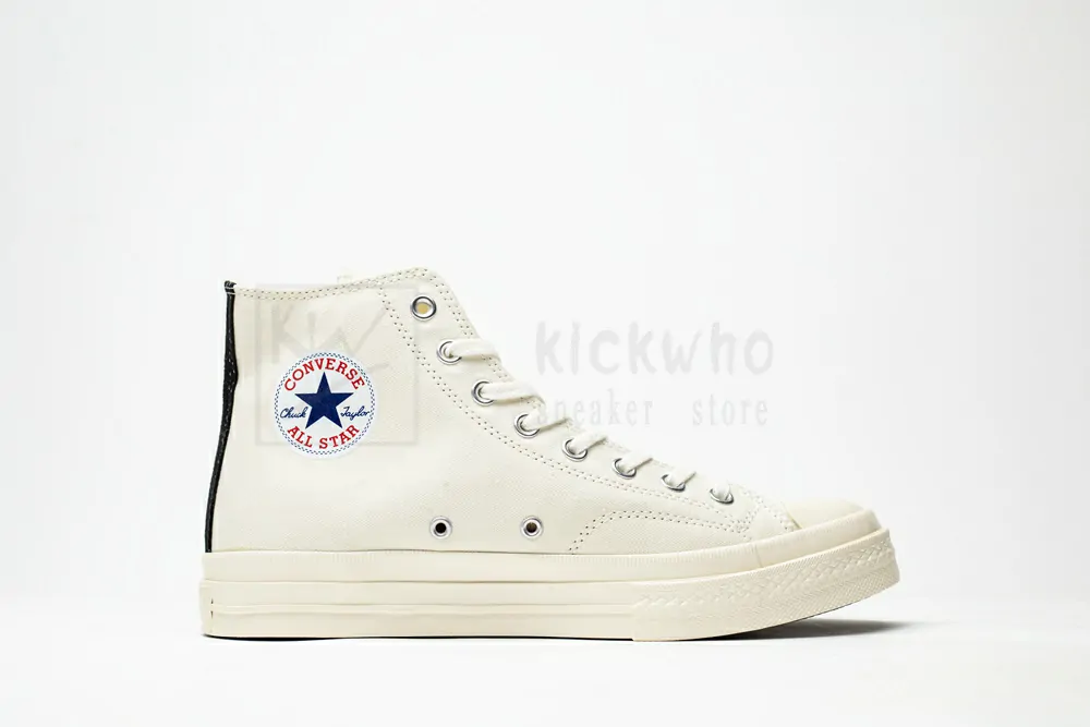 CDG Play x Converse 1970s Bigger by a yard High help Rice white 150205C - Image 2