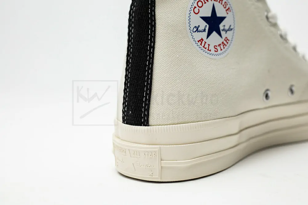 CDG Play x Converse 1970s Bigger by a yard High help Rice white 150205C - Image 8