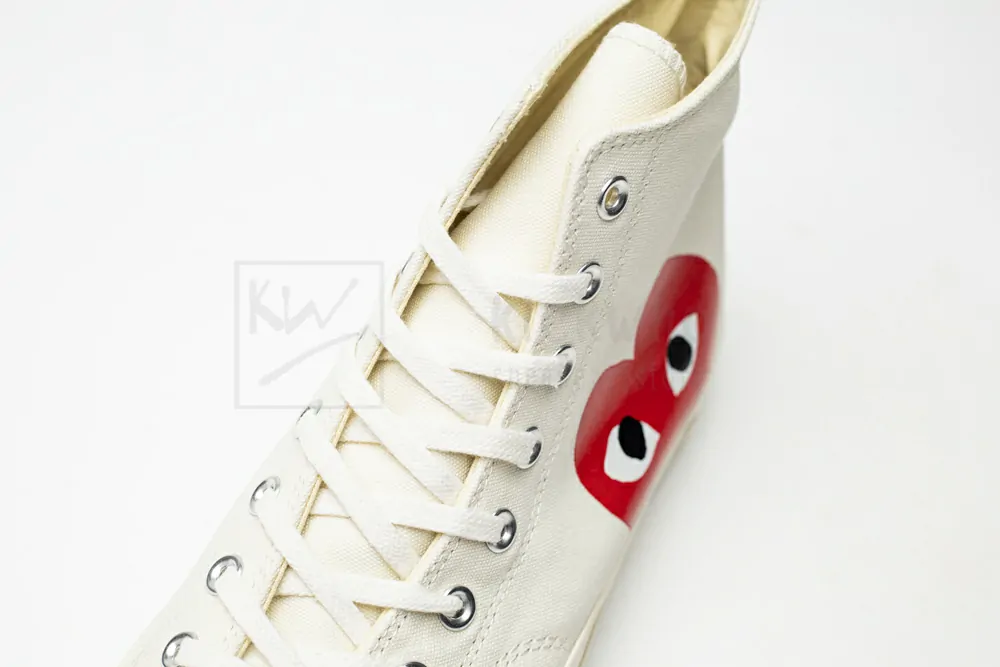 CDG Play x Converse 1970s Bigger by a yard High help Rice white 150205C - Image 9