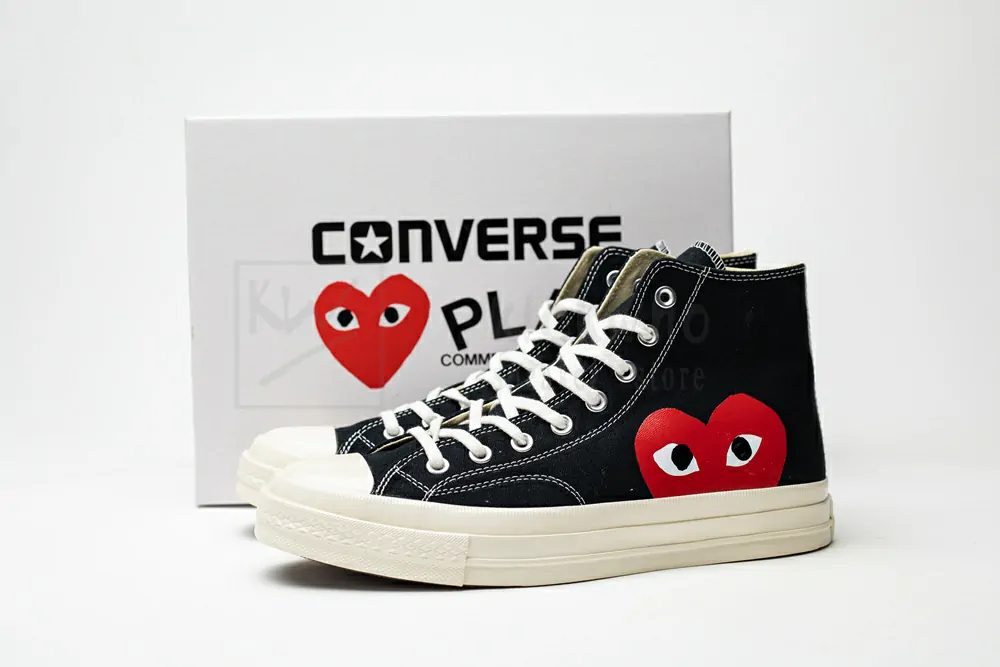 CDG Play x Converse 1970s Bigger by a yard High help black 150204C - Image 4