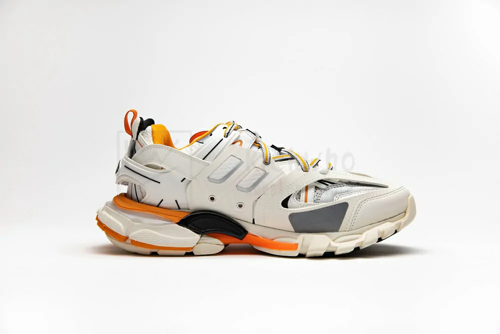 Balenciaga Sneaker Tess.s.Gomma MAILLE BLACK Grey orange 542023 W1GB1 9059 - Image 3