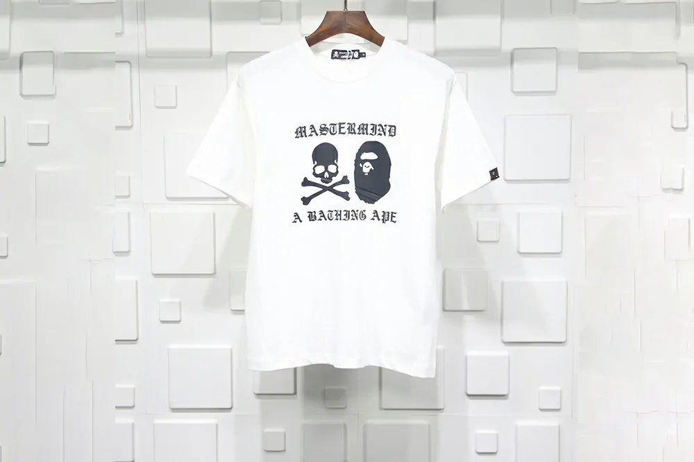 Bape x Mastermind Gothic Print T-shirt White