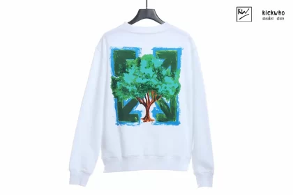 Offwhite Recycle-print Tree Crewneck