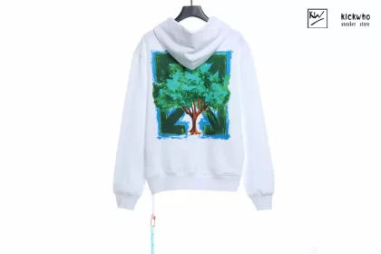 Offwhite Recycle-print Tree Hoodie