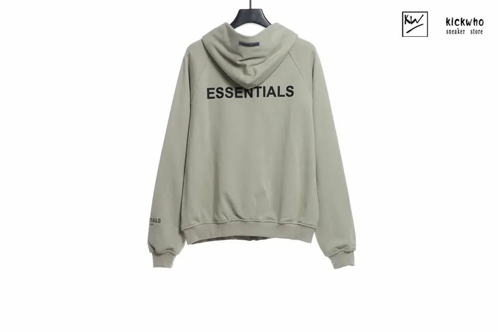 Essentials Offset Print Zip Hoodie - Image 4