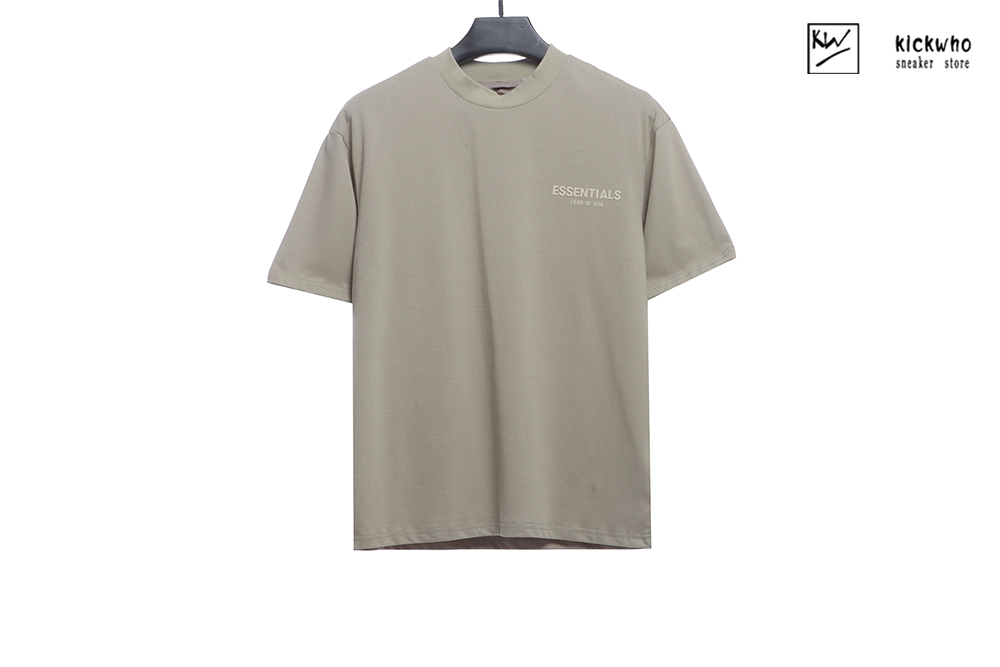 Essentials Flocking Printing T-shirt Coffe - Image 3