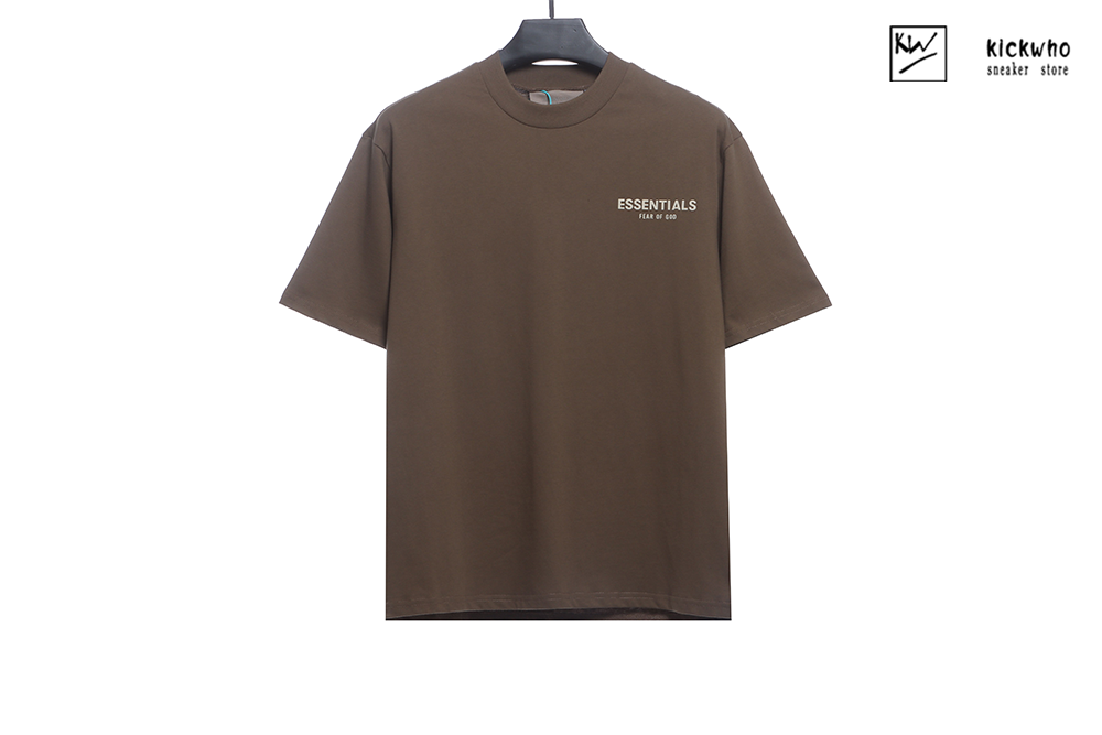 Essentials Flocking Printing T-shirt Coffe