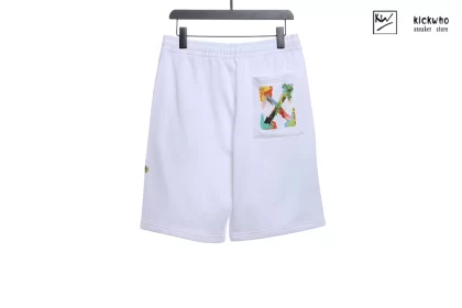 Offwhite Brush Arr Over Skate Shorts White