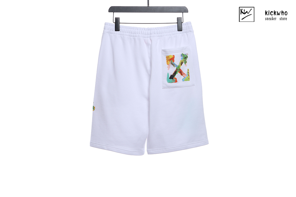 Offwhite Brush Arr Over Skate Shorts White