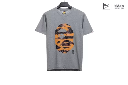 BAPE Space Camo Ape Head Tee Grey