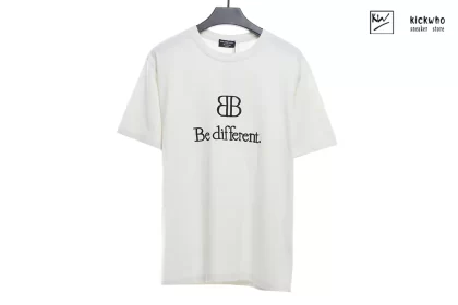 Balenciaga White 'Be Different' T-Shirt