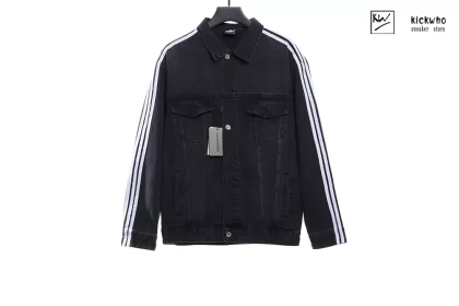 BALENCIAGA X ADIDAS Denim Jacket Black