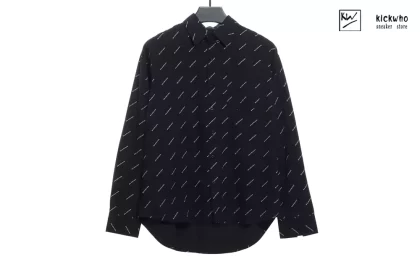 Balenciaga Full print logo Shirt Black/Grey
