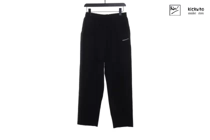 Balenciaga Reverse Letter Embroidery Pants Black