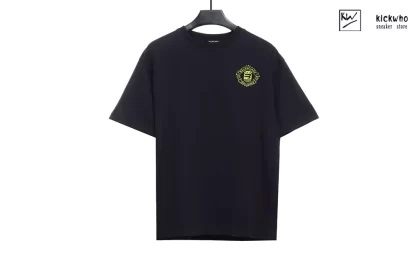 Balenciaga Emblem embroidery T-shirt Black