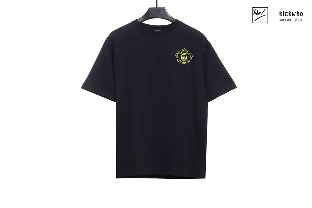 Balenciaga Emblem embroidery T-shirt Black