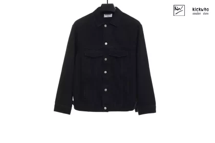 Balenciaga BB Spray painting Jeans Jacket black