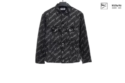 Balenciaga Graffiti Full printing Jeans Jacket