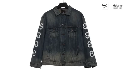 Balenciaga BB Hand drawn graffiti jeans jacket