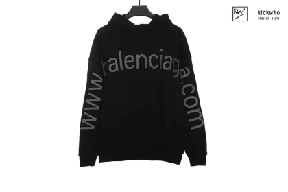 Balenciaga Chest Arms logo Hoodie Black