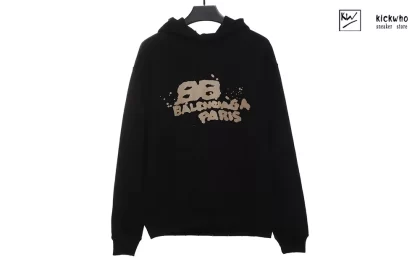 Balenciaga Dirty Paris Hoodie Black/White