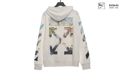 OffWhite 19SS Boat Zippered Hoodie Cream