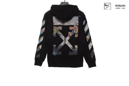 OffWhite 19SS Boat Zippered Hoodie Black