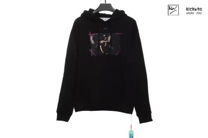 OffWhite Religious Virgin Mary Hoodie Purple