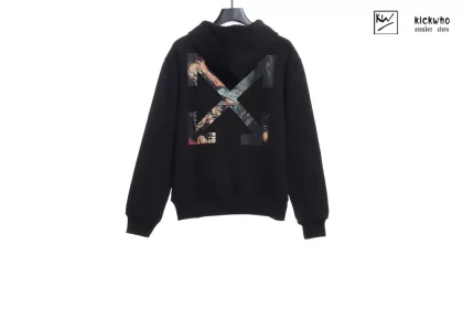 Offwhite Skeleton Paint Hoodie Black