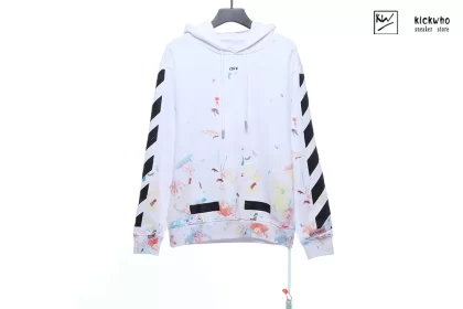 Offwhite Sky firework hoodie White
