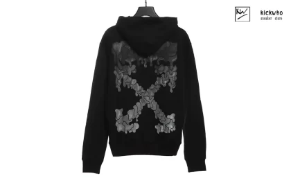 Offwhite Black and white Melting Arrow Hoodie
