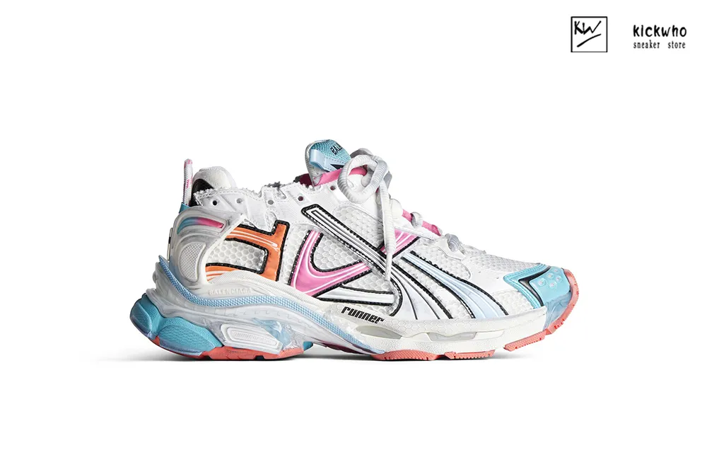 Balenciaga Runner Sneaker Blue Pink Orange