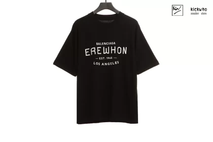 Balenciaga X EREWHON Print T-shirt Black