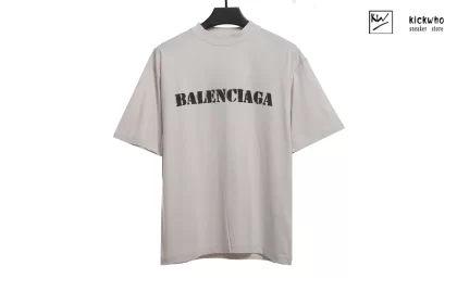Balenciaga Fuzzy Logo T-shirt Cream