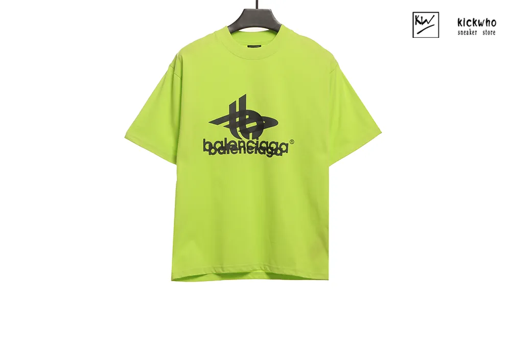 Balenciaga Overlapping Logos T-shirt Green