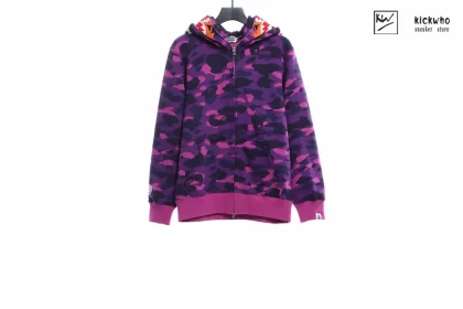 Bape Tiger Zip Double Hoodie Purple