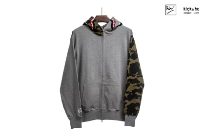 Bape Grey ZIP HOODIE(Half Camo)