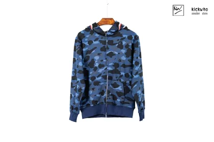 Bape Camo SHARK FULL ZIP HOODIE Blue