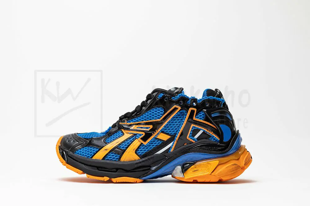 Balenciaga Runner Sneaker Blue Orange - Image 2