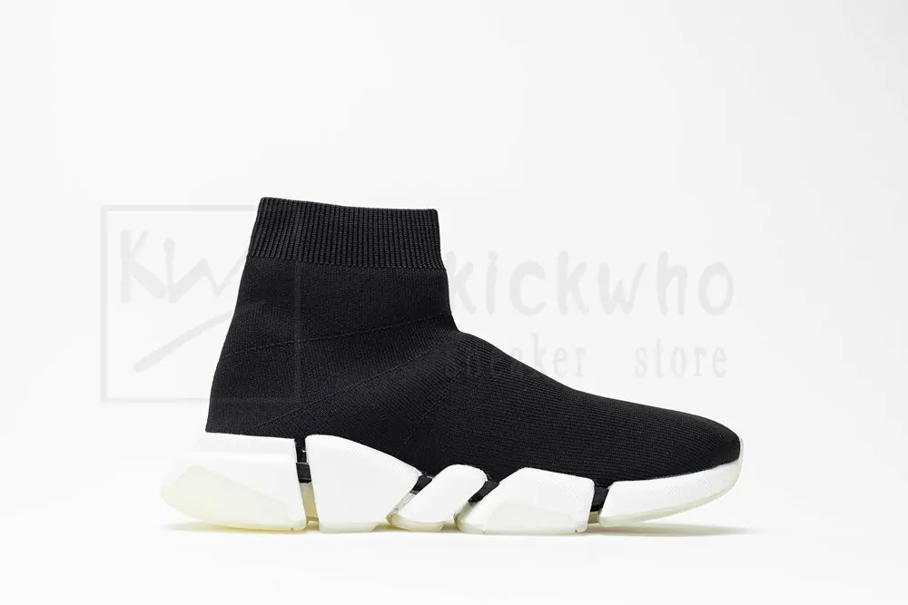 Balenciaga Wmns Speed 2.0 Sneaker 'Black White' - Image 3