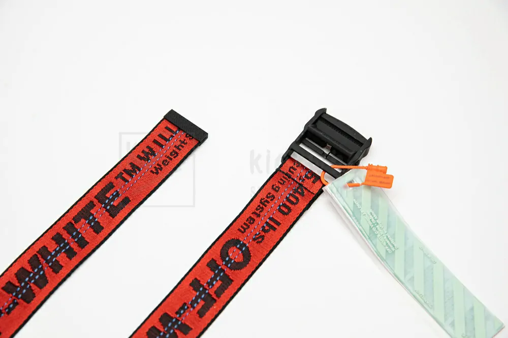 Off-white Industrial Belt Red/Black - Image 4